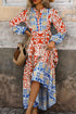 Exclusive Bohemian Paisley Print Long Sleeve A Line Maxi Dress