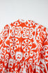 Exclusive Bohemian Paisley Print Long Sleeve A Line Maxi Dress