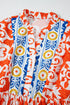 Exclusive Bohemian Paisley Print Long Sleeve A Line Maxi Dress