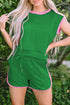Exclusive Cable Knit Textured Two Piece Short Sets