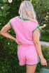 Exclusive Cable Knit Textured Two Piece Short Sets