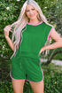 Exclusive Cable Knit Textured Two Piece Short Sets