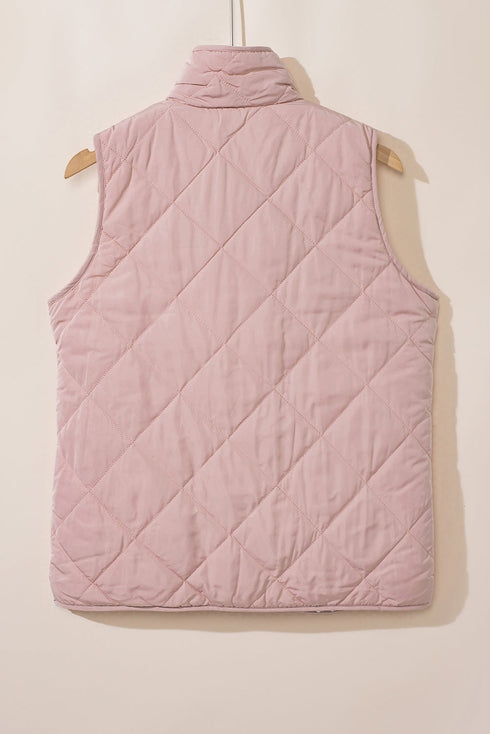 Exclusive Casual Fleece Lined Quilted Layering Vests