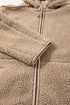 Exclusive Casual Fleece Zip Up Drawstring Hooded Pocketed Jacket