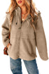 Exclusive Casual Fleece Zip Up Drawstring Hooded Pocketed Jacket