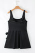 Exclusive Casual Square Neck Knotted One Piece Swimwear