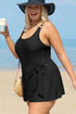 Exclusive Casual Square Neck Knotted One Piece Swimwear