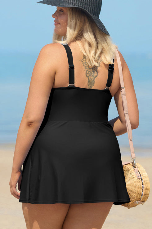 Exclusive Casual Square Neck Knotted One Piece Swimwear