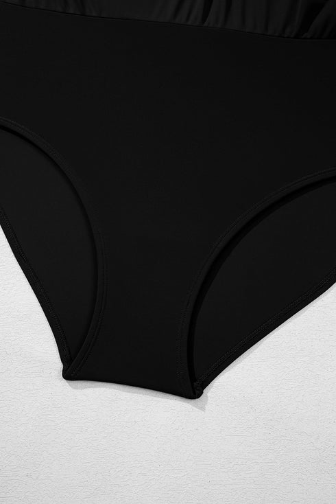 Exclusive Casual Square Neck Knotted One Piece Swimwear