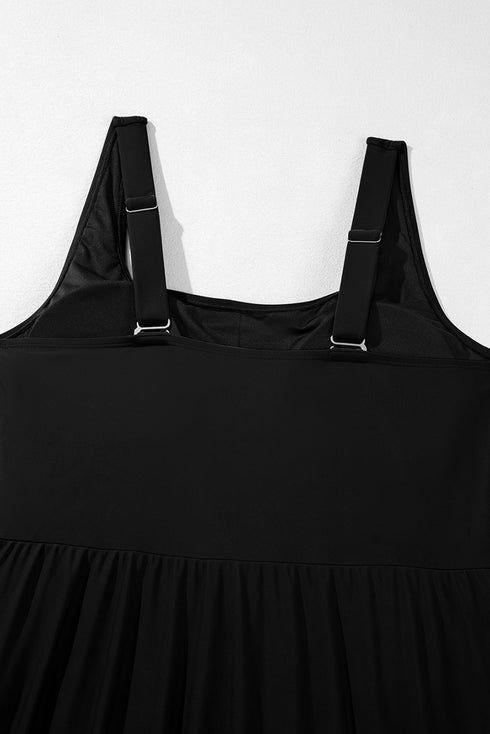 Exclusive Casual Square Neck Knotted One Piece Swimwear