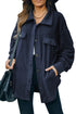 Exclusive Casual Turn Down Collar Buttoned Shirt Jacket