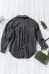 Exclusive Casual Turn Down Collar Buttoned Shirt Jacket