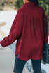 Exclusive Casual Turn Down Collar Buttoned Shirt Jacket