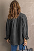 Exclusive Casual Turn Down Collar Buttoned Shirt Jacket