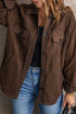 Exclusive Casual Turn Down Collar Buttoned Shirt Jacket