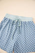 Exclusive Checkered Long Sleeve Pullover And Short Set