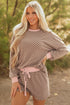 Exclusive Checkered Long Sleeve Pullover And Short Set