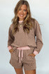 Exclusive Checkered Long Sleeve Pullover And Short Set