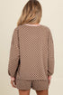 Exclusive Checkered Long Sleeve Pullover And Short Set