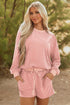 Exclusive Checkered Long Sleeve Pullover And Short Set