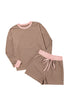 Exclusive Checkered Long Sleeve Pullover And Short Set