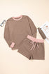 Exclusive Checkered Long Sleeve Pullover And Short Set