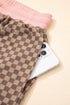 Exclusive Checkered Long Sleeve Pullover And Short Set