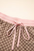 Exclusive Checkered Long Sleeve Pullover And Short Set