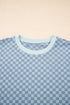 Exclusive Checkered Long Sleeve Pullover And Short Set