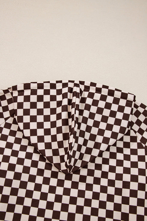 Exclusive Checkered Print Athleisure Two Piece Pant Sets