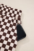 Exclusive Checkered Print Athleisure Two Piece Pant Sets