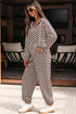 Exclusive Checkered Print Athleisure Two Piece Pant Sets