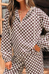 Exclusive Checkered Print Athleisure Two Piece Pant Sets