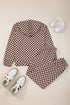 Exclusive Checkered Print Athleisure Two Piece Pant Sets