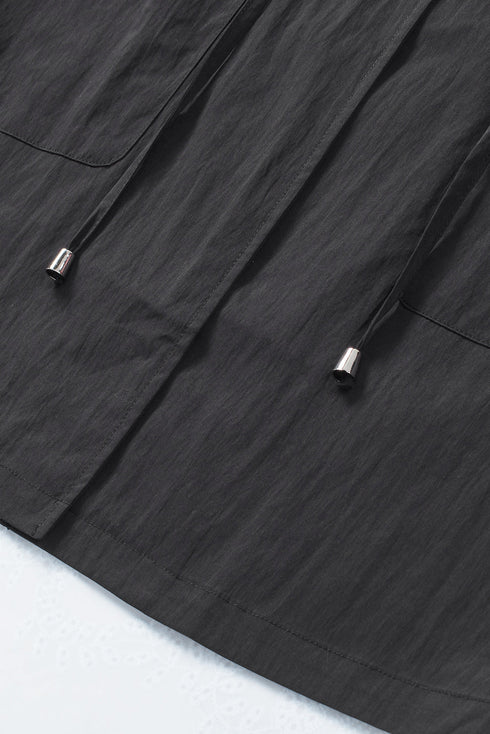 Exclusive Chic Drawstring Turndown Collar Hooded Jacket