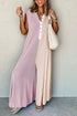 Exclusive Corded Knit Buttoned Wide Leg Jumpsuit