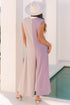 Exclusive Corded Knit Buttoned Wide Leg Jumpsuit