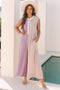 Exclusive Corded Knit Buttoned Wide Leg Jumpsuit
