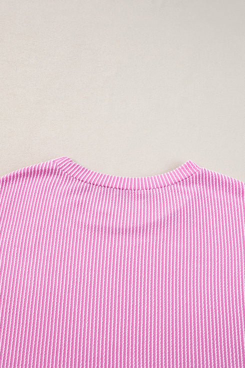 Exclusive Corded Ribbed Knit Two Piece Loungewear