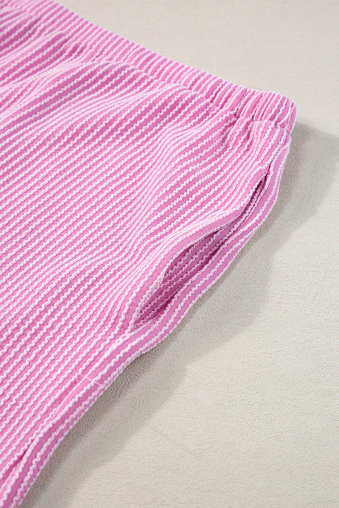 Exclusive Corded Ribbed Knit Two Piece Loungewear