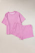 Exclusive Corded Ribbed Knit Two Piece Loungewear