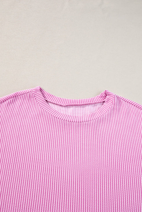 Exclusive Corded Ribbed Knit Two Piece Loungewear