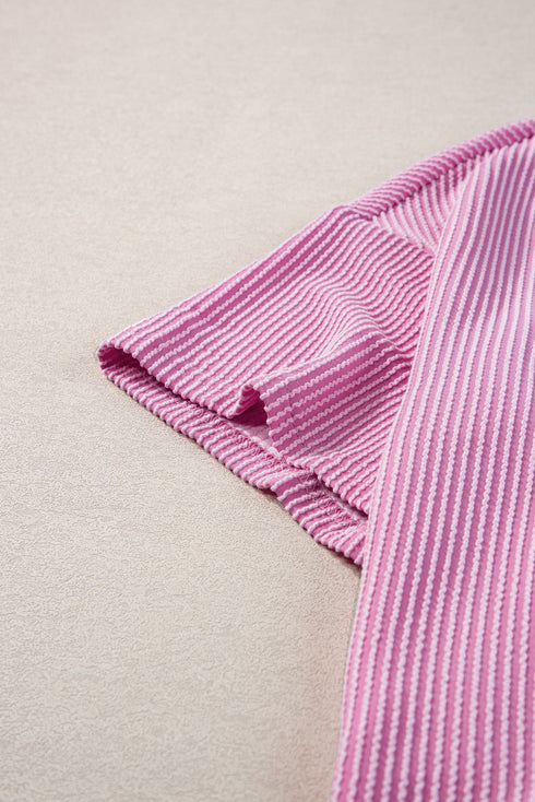 Exclusive Corded Ribbed Knit Two Piece Loungewear