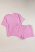 Exclusive Corded Ribbed Knit Two Piece Loungewear