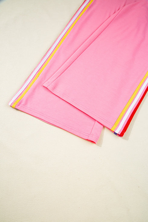 Exclusive Crewneck High Waist Wide Leg Pant Sets