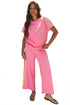 Exclusive Crewneck High Waist Wide Leg Pant Sets