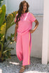 Exclusive Crewneck High Waist Wide Leg Pant Sets