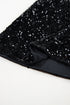 Exclusive Elegant Solid Sequin Bodycon Mini Skirt