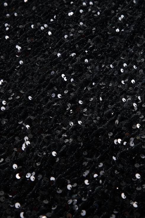 Exclusive Elegant Solid Sequin Bodycon Mini Skirt