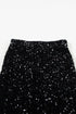 Exclusive Elegant Solid Sequin Bodycon Mini Skirt